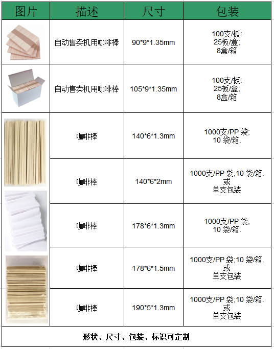 木制咖啡棒
